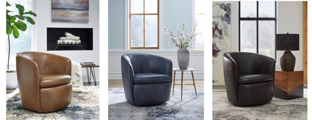 3色の回転チェア